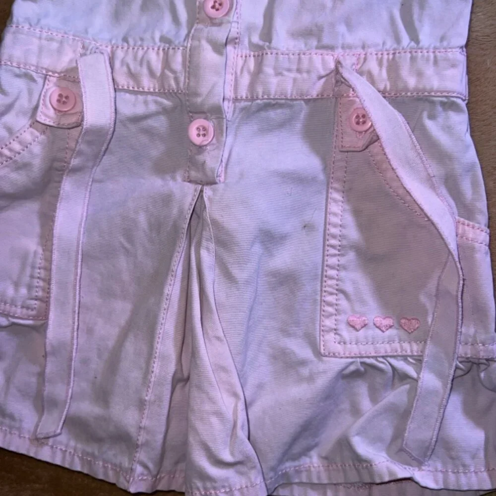 Vtg Children's Place Girls 24 Months Pale Pink Button Sleeveless Tie Belt Dress - Picture 3 of 6